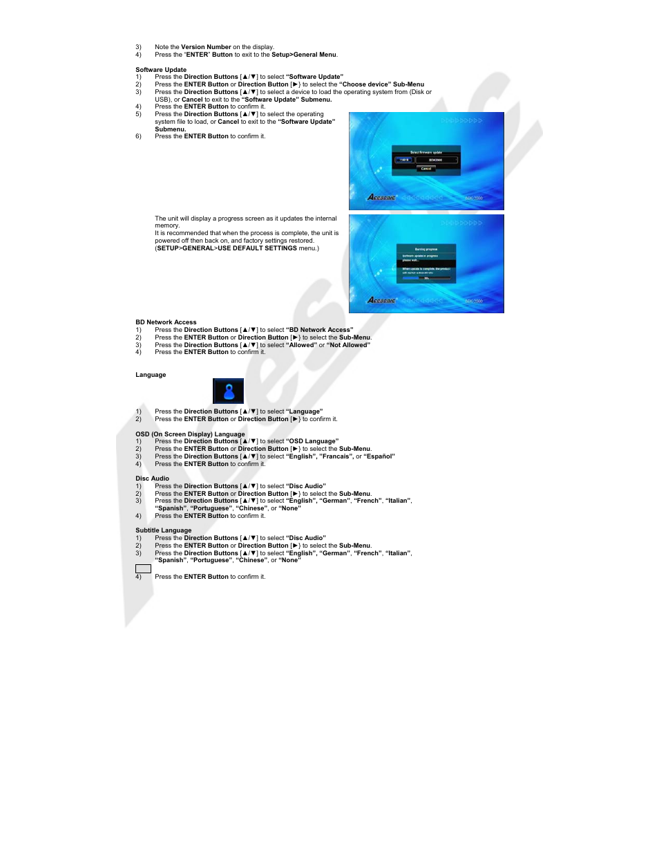 Acesonic BDK-2000 User Manual | Page 14 / 20
