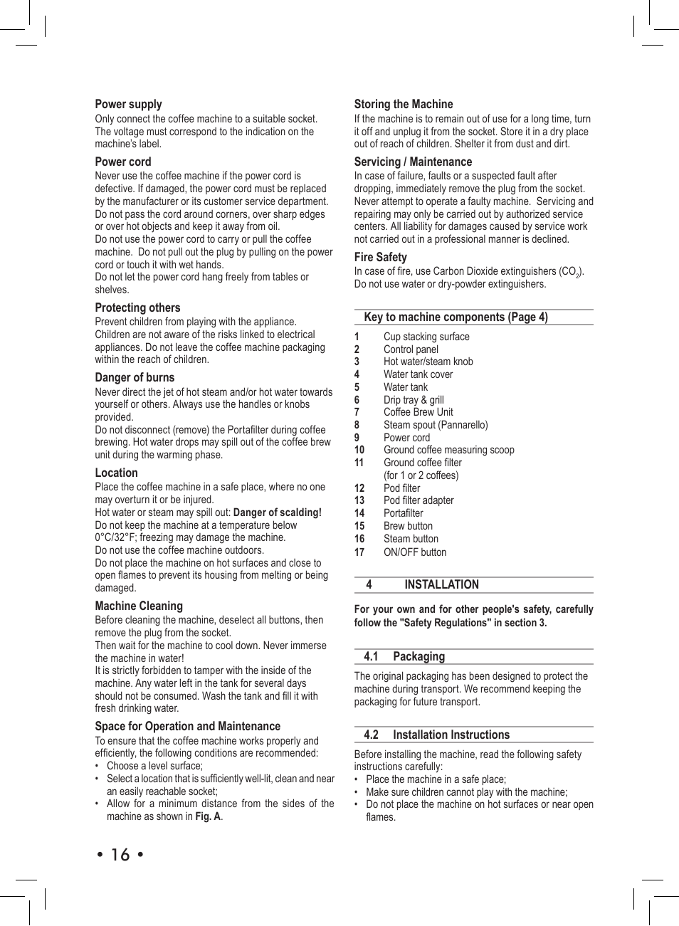 Philips Saeco Aroma Siebträger-Espressomaschine User Manual | Page 16 / 72