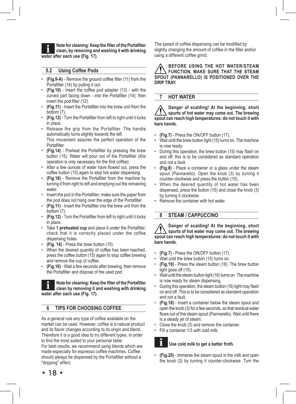 Philips Saeco Aroma Siebträger-Espressomaschine User Manual | Page 18 / 72