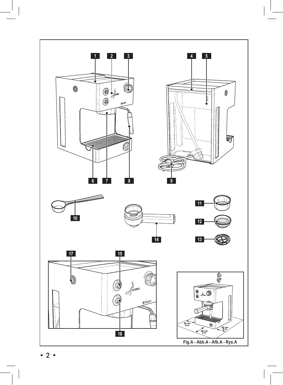 Philips Saeco Aroma Siebträger-Espressomaschine User Manual | Page 2 / 72