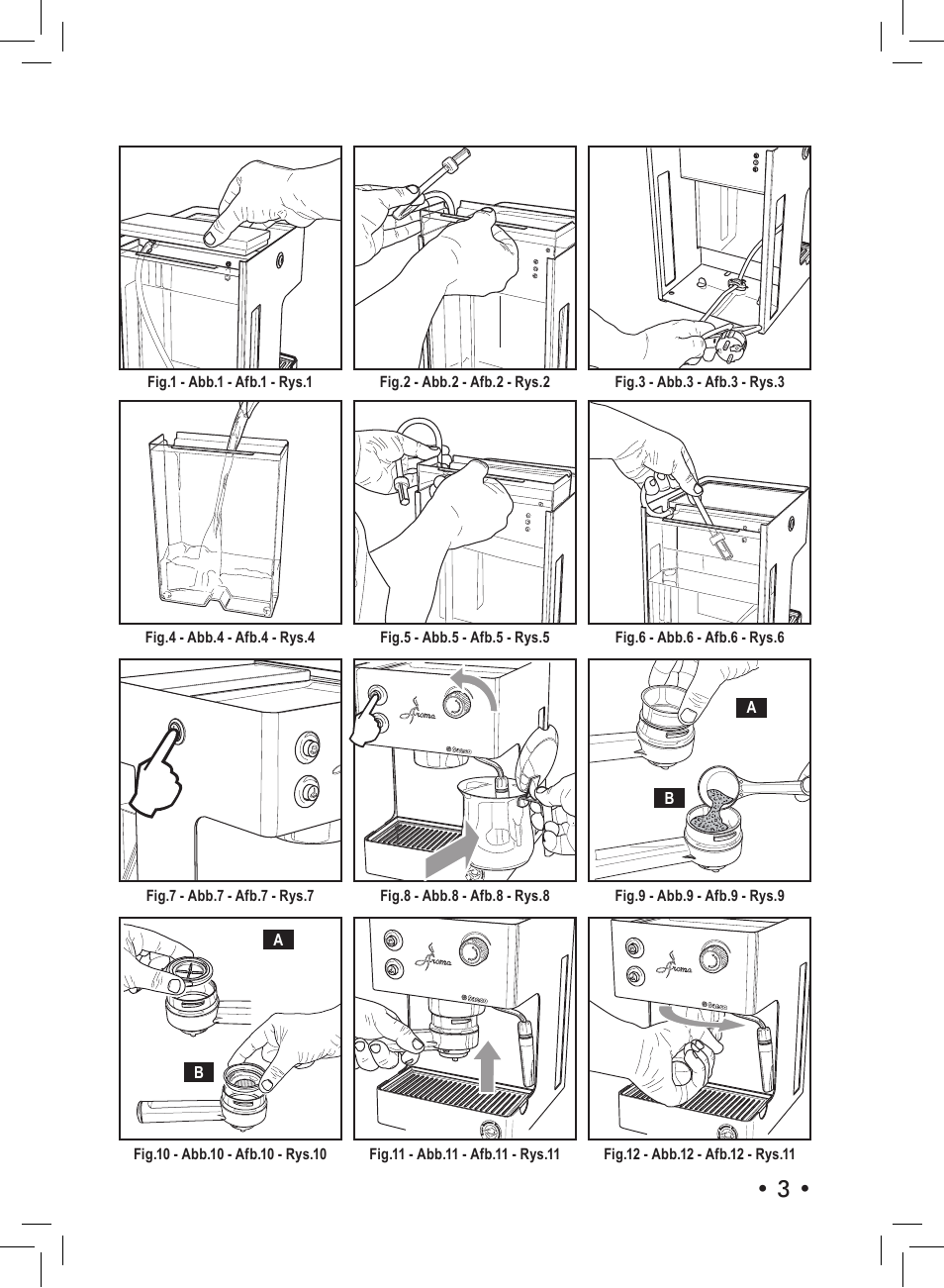 Philips Saeco Aroma Siebträger-Espressomaschine User Manual | Page 3 / 72