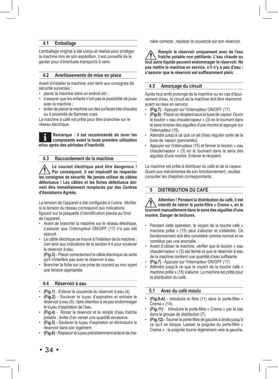 Philips Saeco Aroma Siebträger-Espressomaschine User Manual | Page 34 / 72