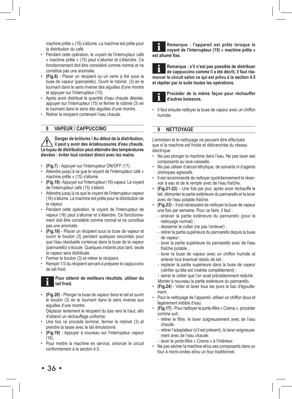 Philips Saeco Aroma Siebträger-Espressomaschine User Manual | Page 36 / 72