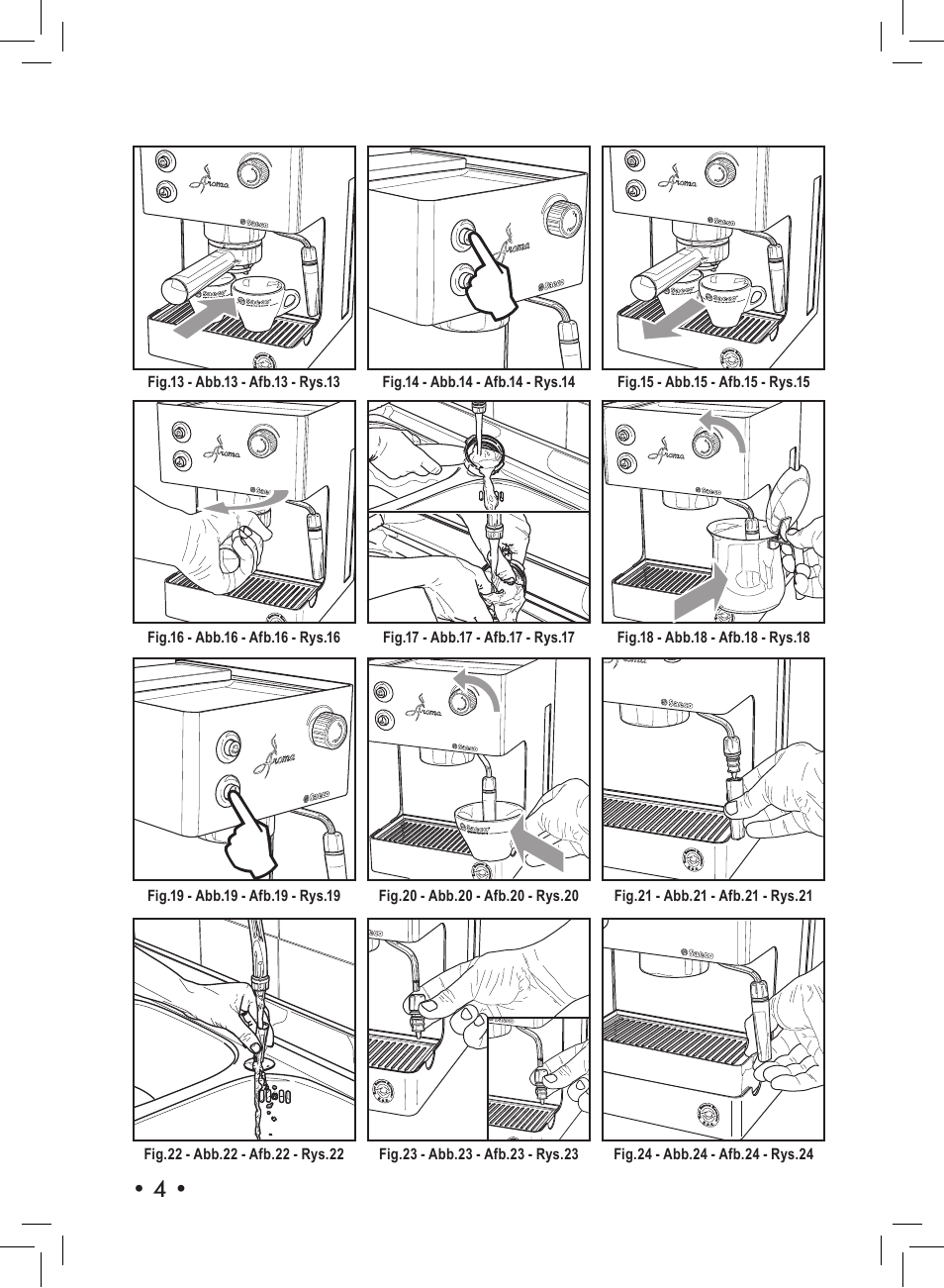 Philips Saeco Aroma Siebträger-Espressomaschine User Manual | Page 4 / 72