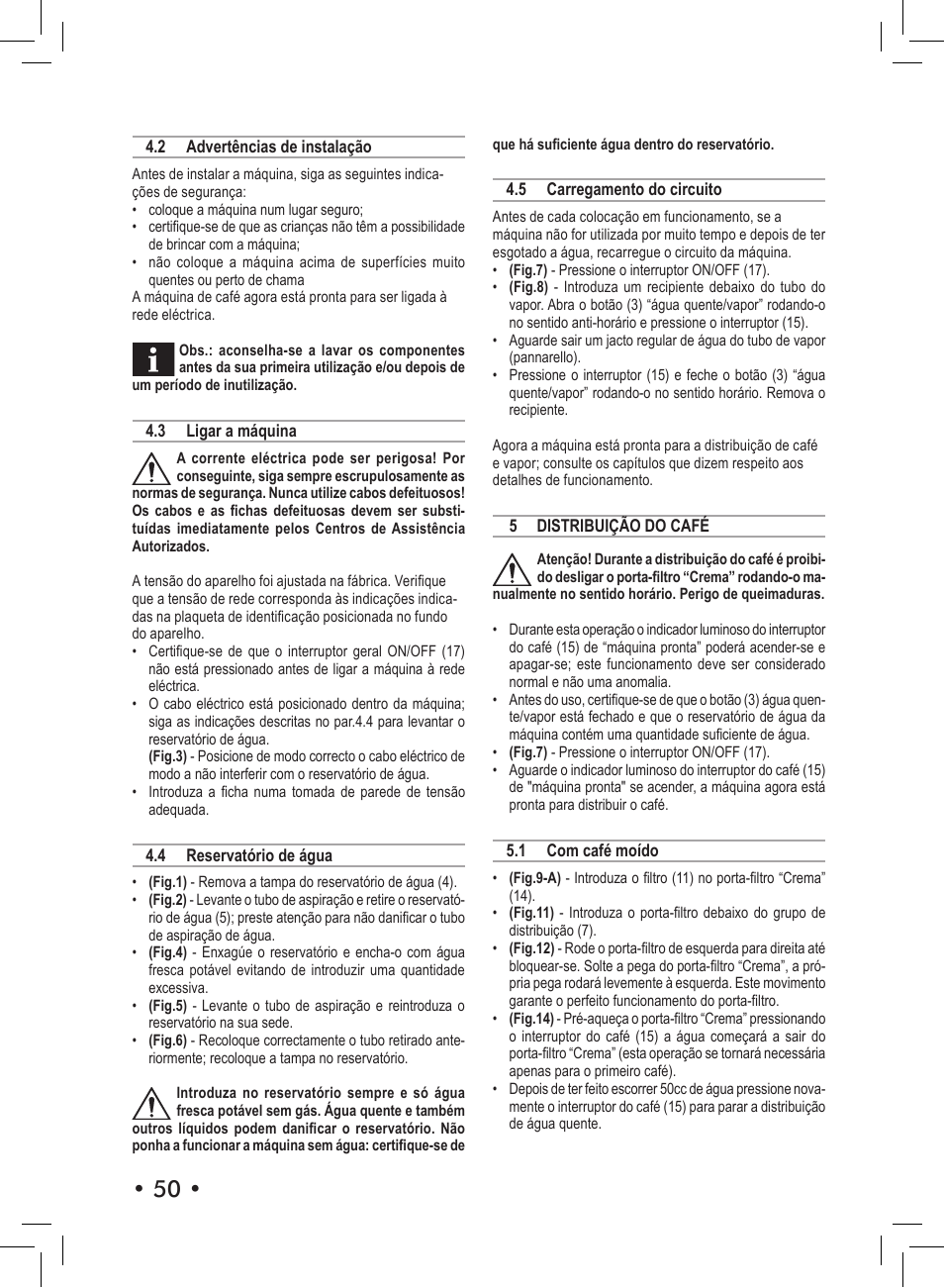 Philips Saeco Aroma Siebträger-Espressomaschine User Manual | Page 50 / 72