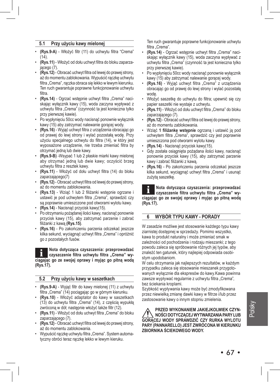 Polsky | Philips Saeco Aroma Siebträger-Espressomaschine User Manual | Page 67 / 72