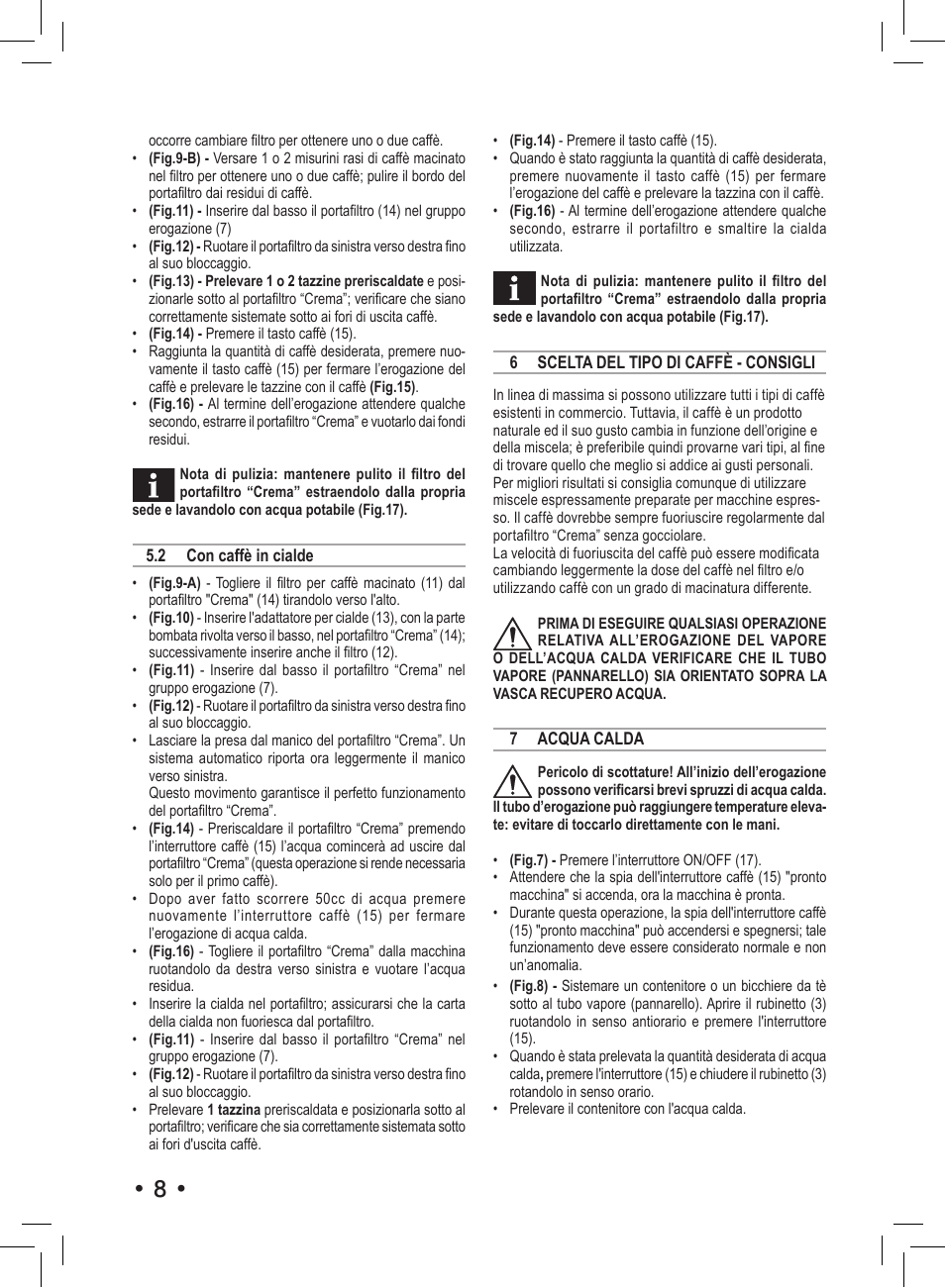 Philips Saeco Aroma Siebträger-Espressomaschine User Manual | Page 8 / 72