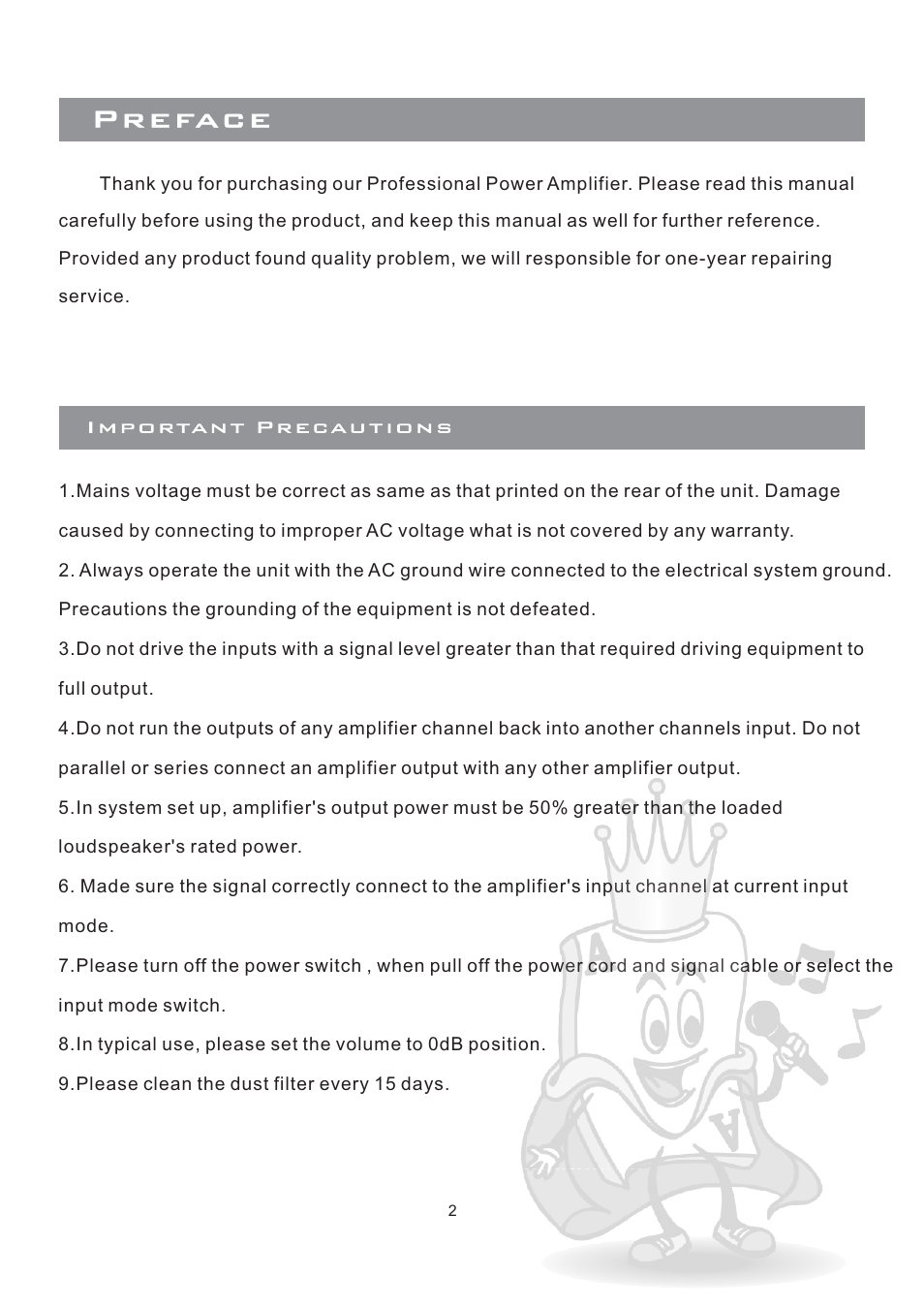 Acesonic AM-190 User Manual | Page 3 / 8