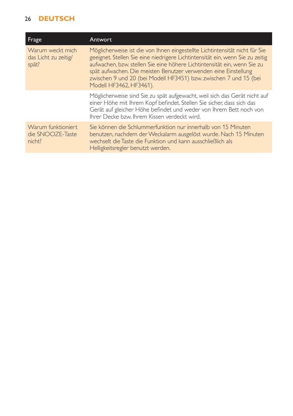 Philips Wake-up Light User Manual | Page 26 / 52