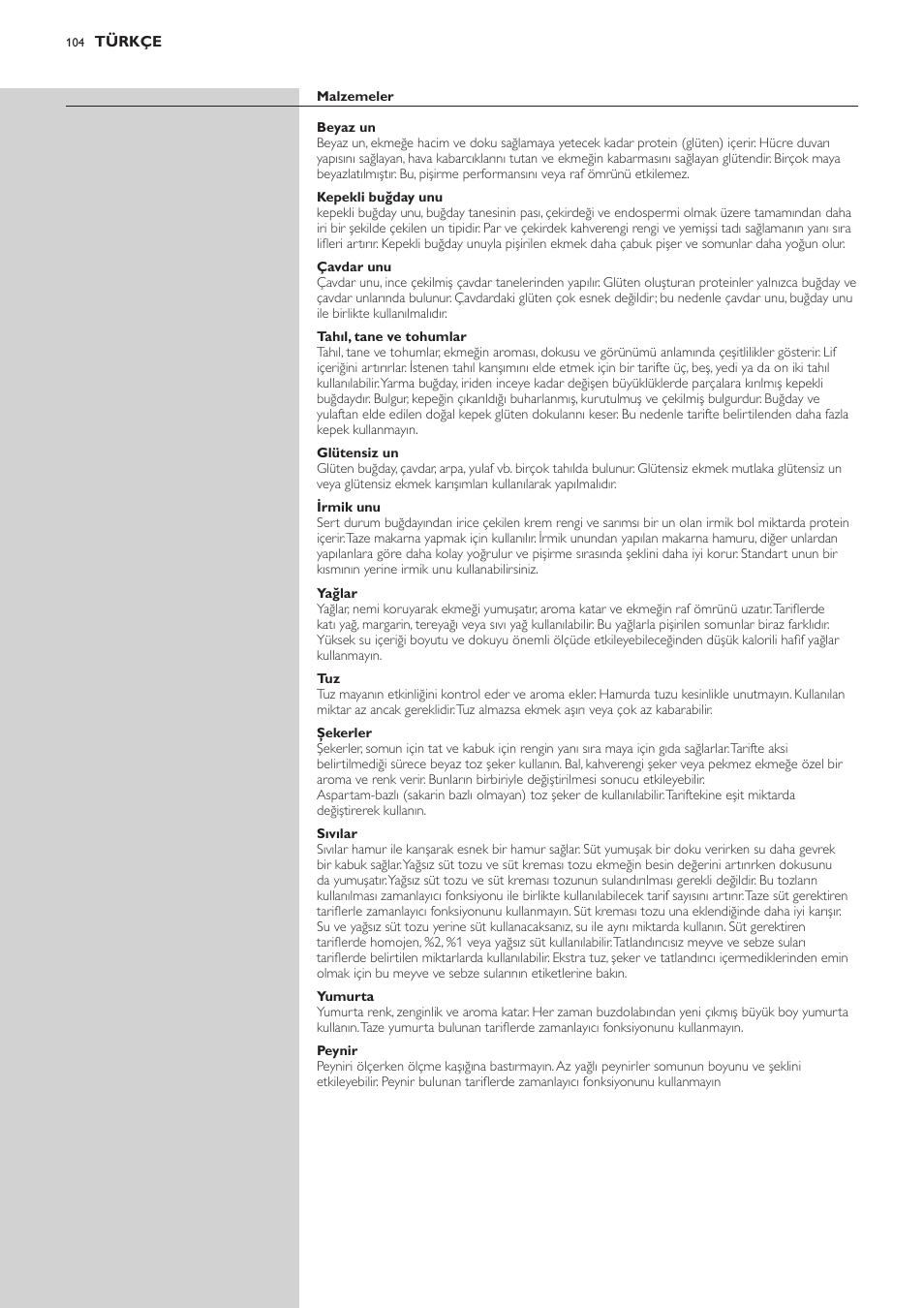 Philips Viva Collection Brotbackautomat User Manual | Page 104 / 120