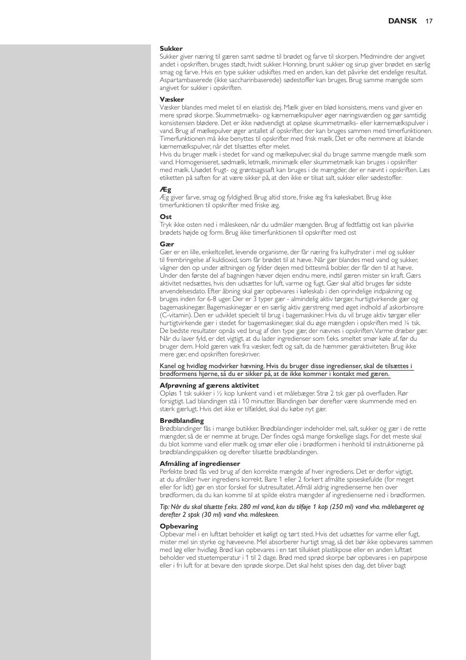 Philips Viva Collection Brotbackautomat User Manual | Page 17 / 120
