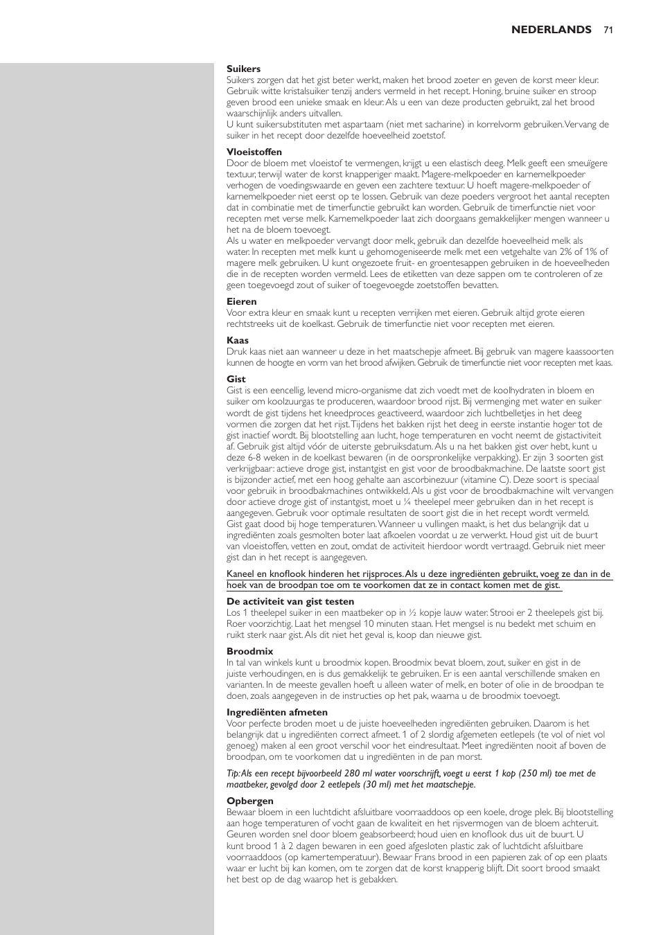 Philips Viva Collection Brotbackautomat User Manual | Page 71 / 120