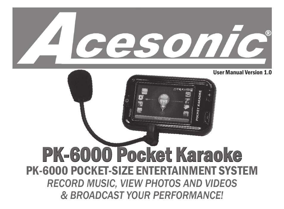 Acesonic PK-6000 User Manual | 46 pages