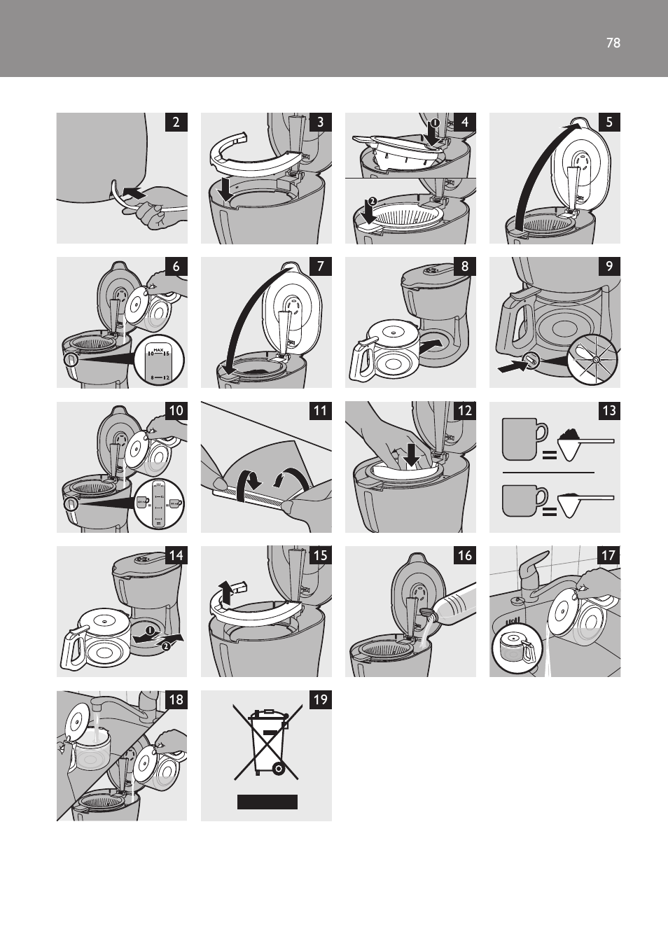 Philips Daily Collection Kaffeemaschine User Manual | Page 78 / 80