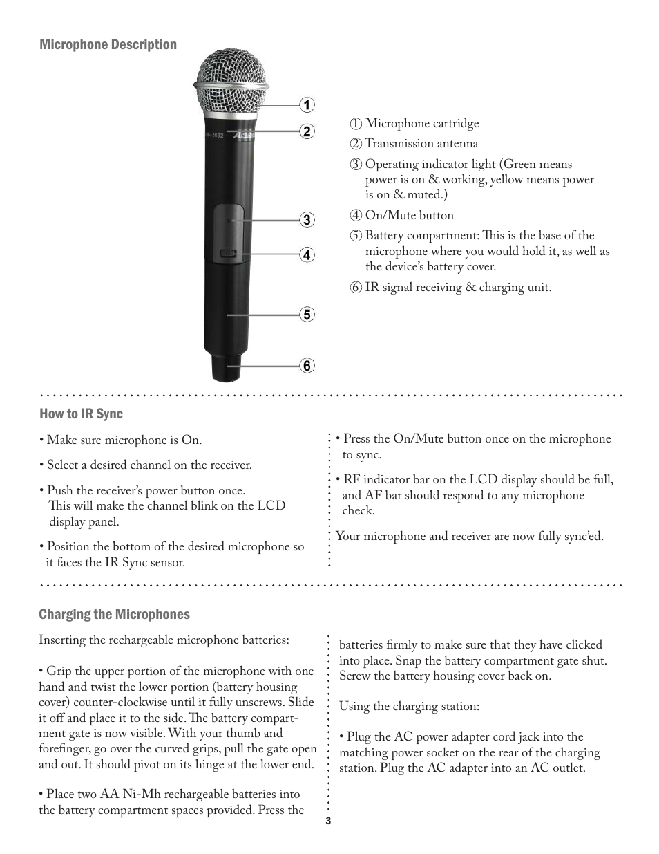 Acesonic UHF-2932 User Manual | Page 3 / 8