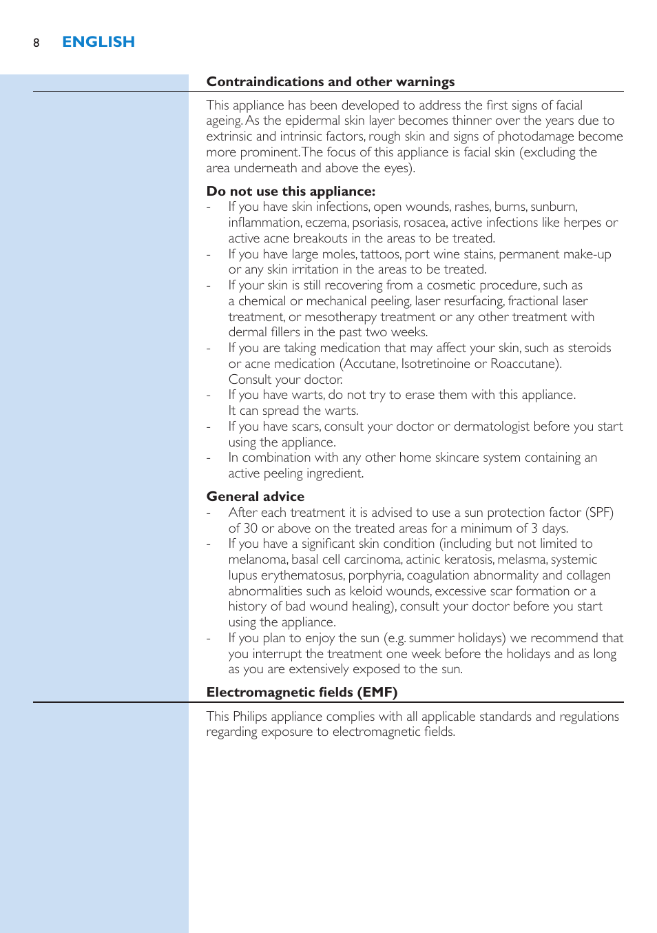 Philips VisaCare Mikrodermabrasion User Manual | Page 8 / 56