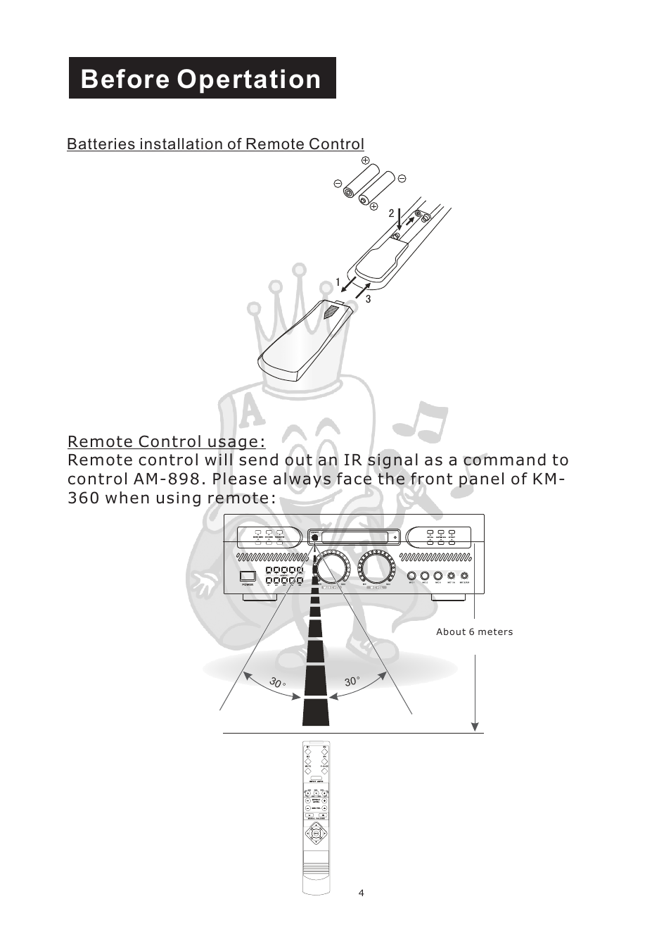 Before opertation | Acesonic AM-898 User Manual | Page 7 / 22