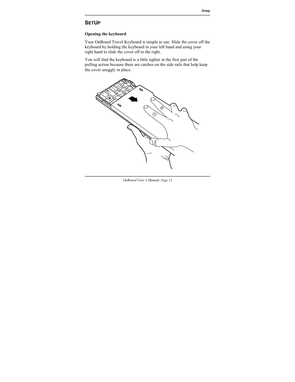 Opening the keyboard | Atek electronic Travel Keyboard OnBoard User Manual | Page 14 / 33