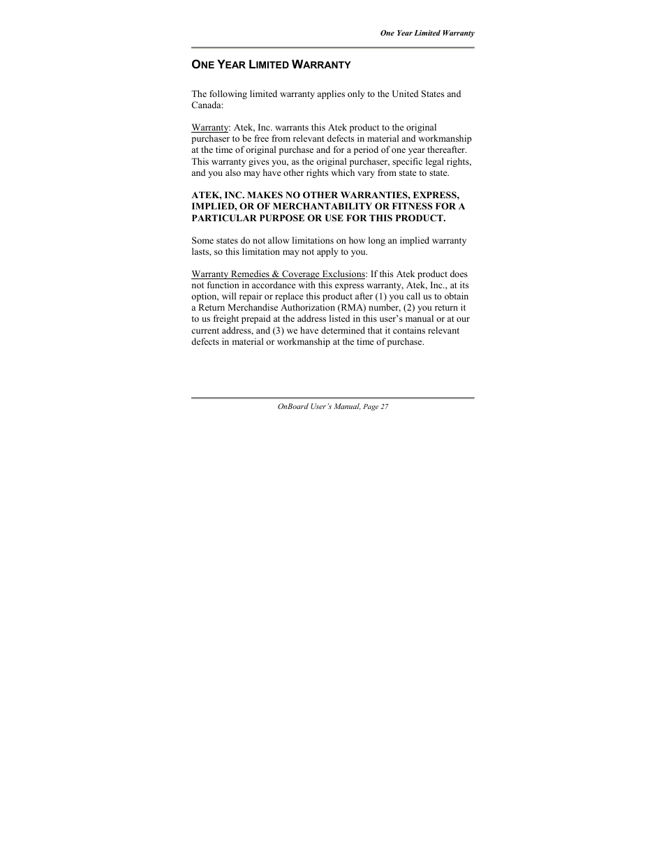 Atek electronic Travel Keyboard OnBoard User Manual | Page 28 / 33