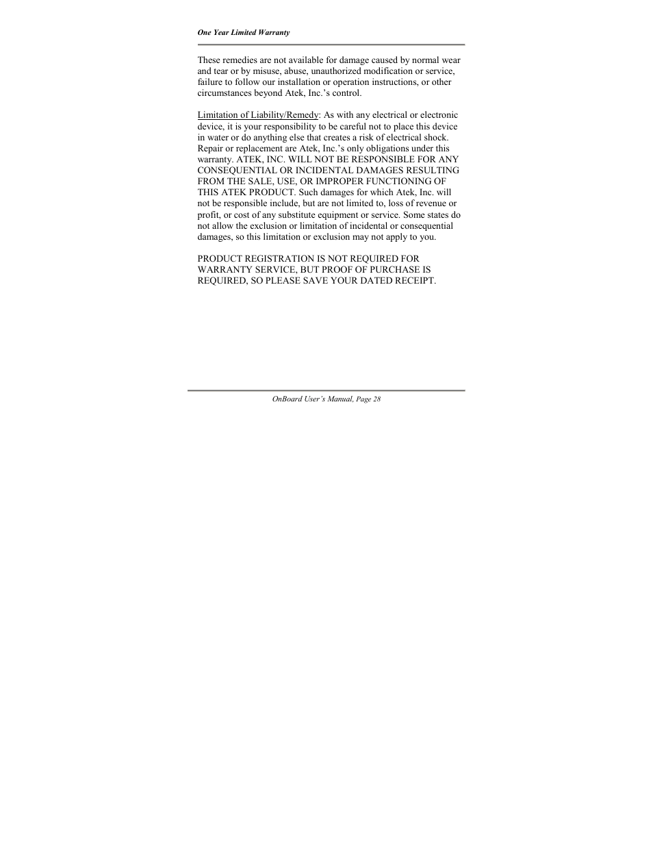 Atek electronic Travel Keyboard OnBoard User Manual | Page 29 / 33