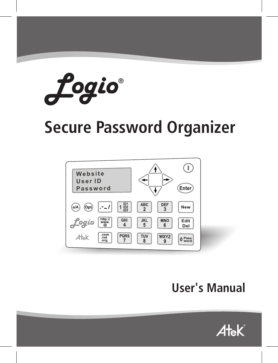 Atek electronic Secure Password Organizer LG10B User Manual | 60 pages