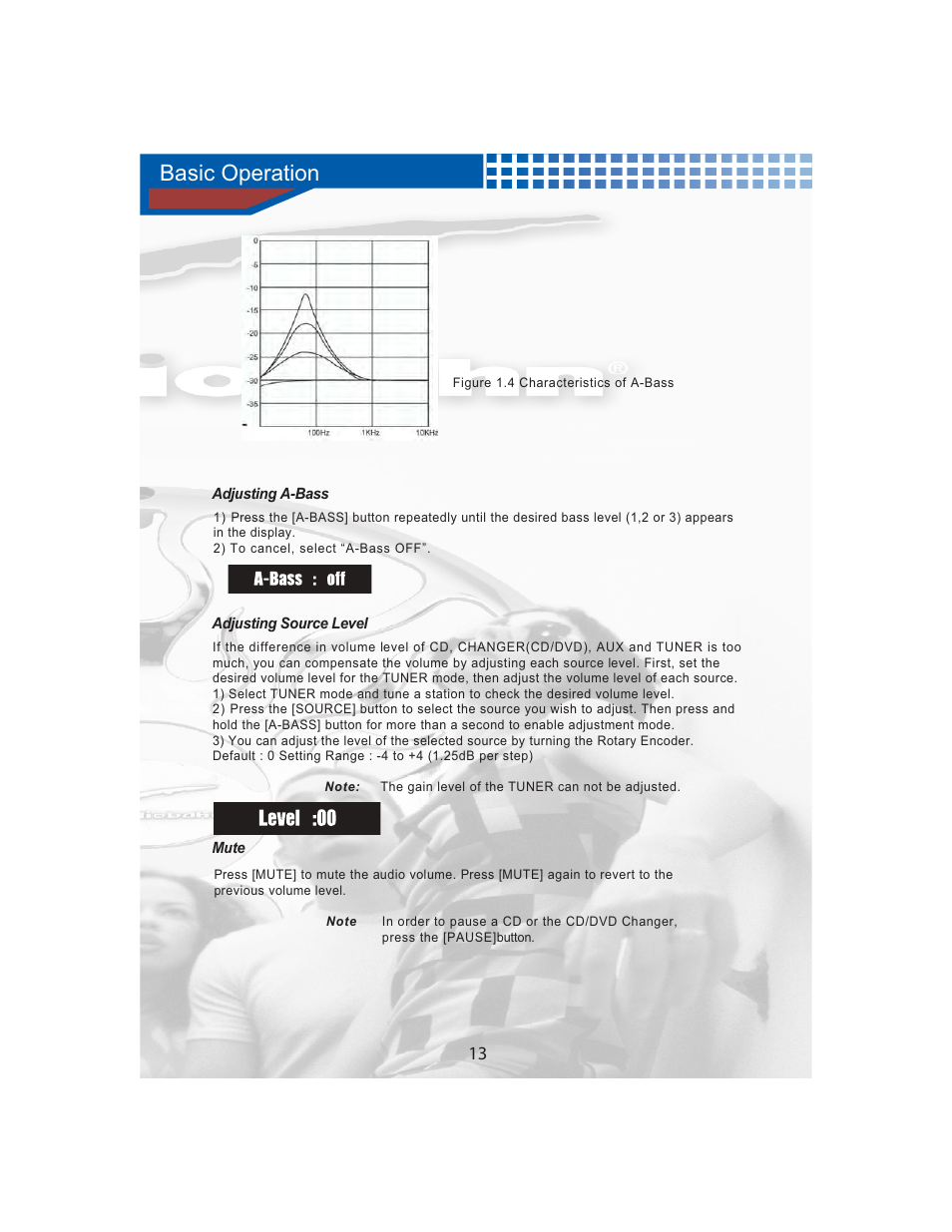Basic operation | AudioBahn MULTIFUNCTIONAL SOURCE UNIT A3351 User Manual | Page 15 / 45