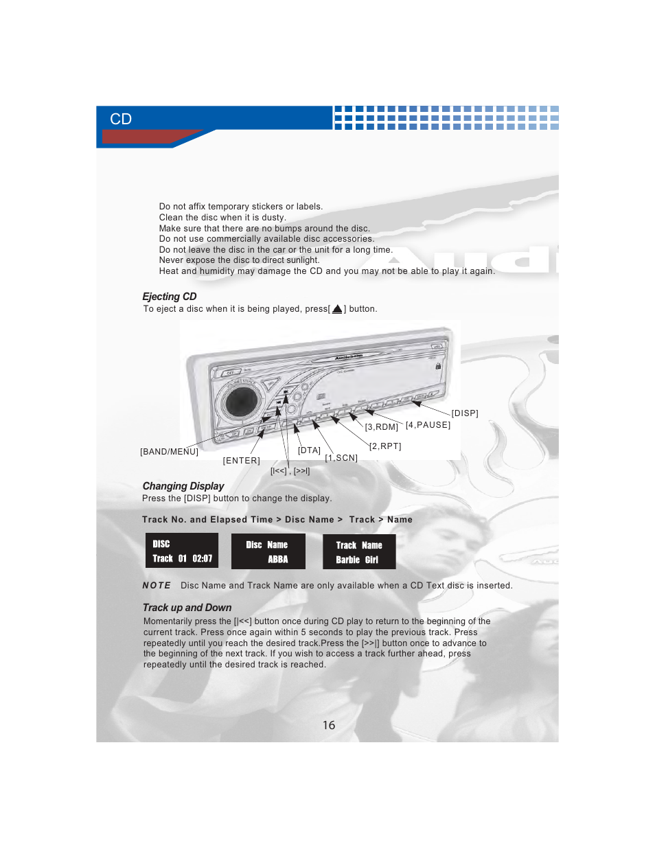 AudioBahn MULTIFUNCTIONAL SOURCE UNIT A3351 User Manual | Page 18 / 45