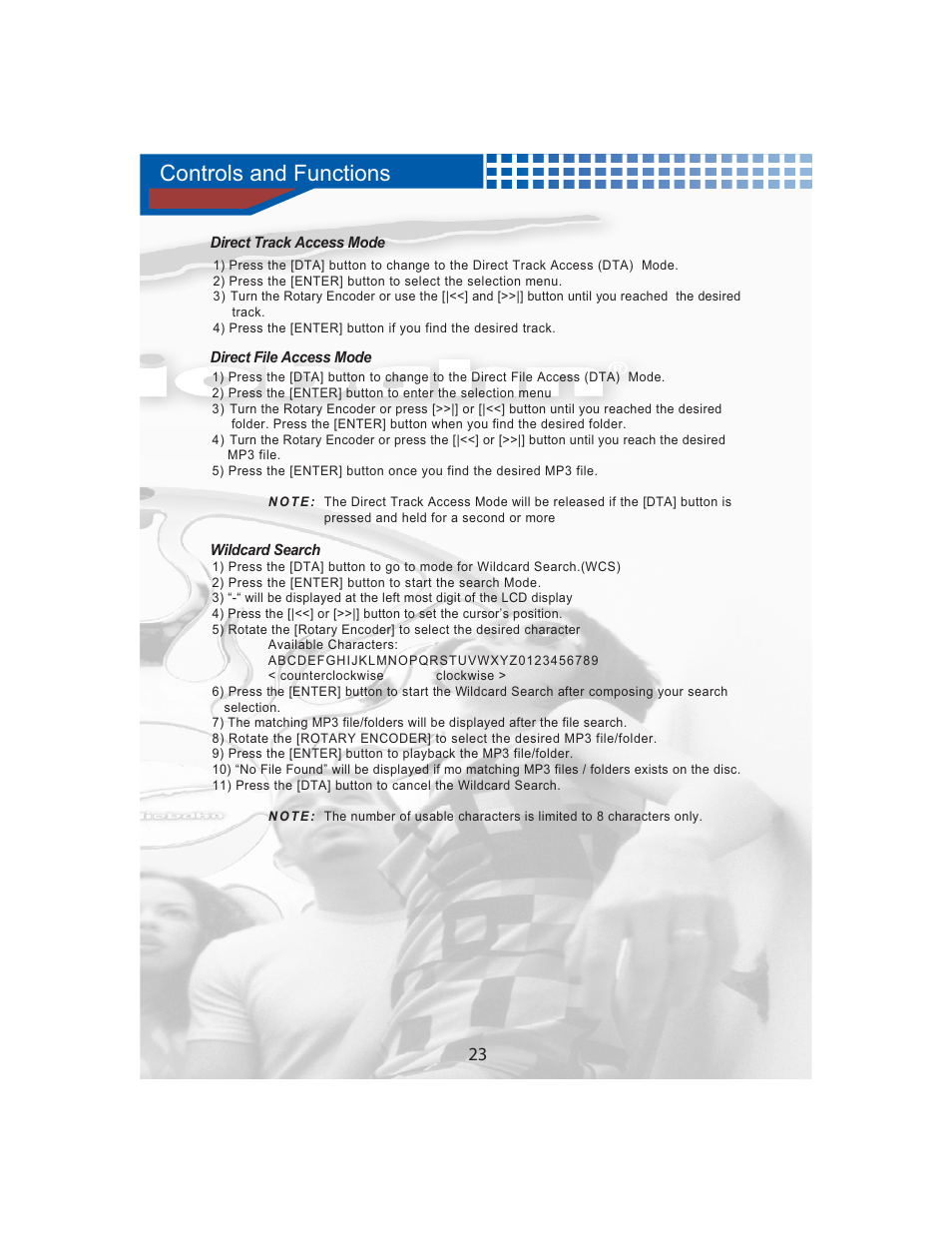 Controls and functions | AudioBahn MULTIFUNCTIONAL SOURCE UNIT A3351 User Manual | Page 25 / 45