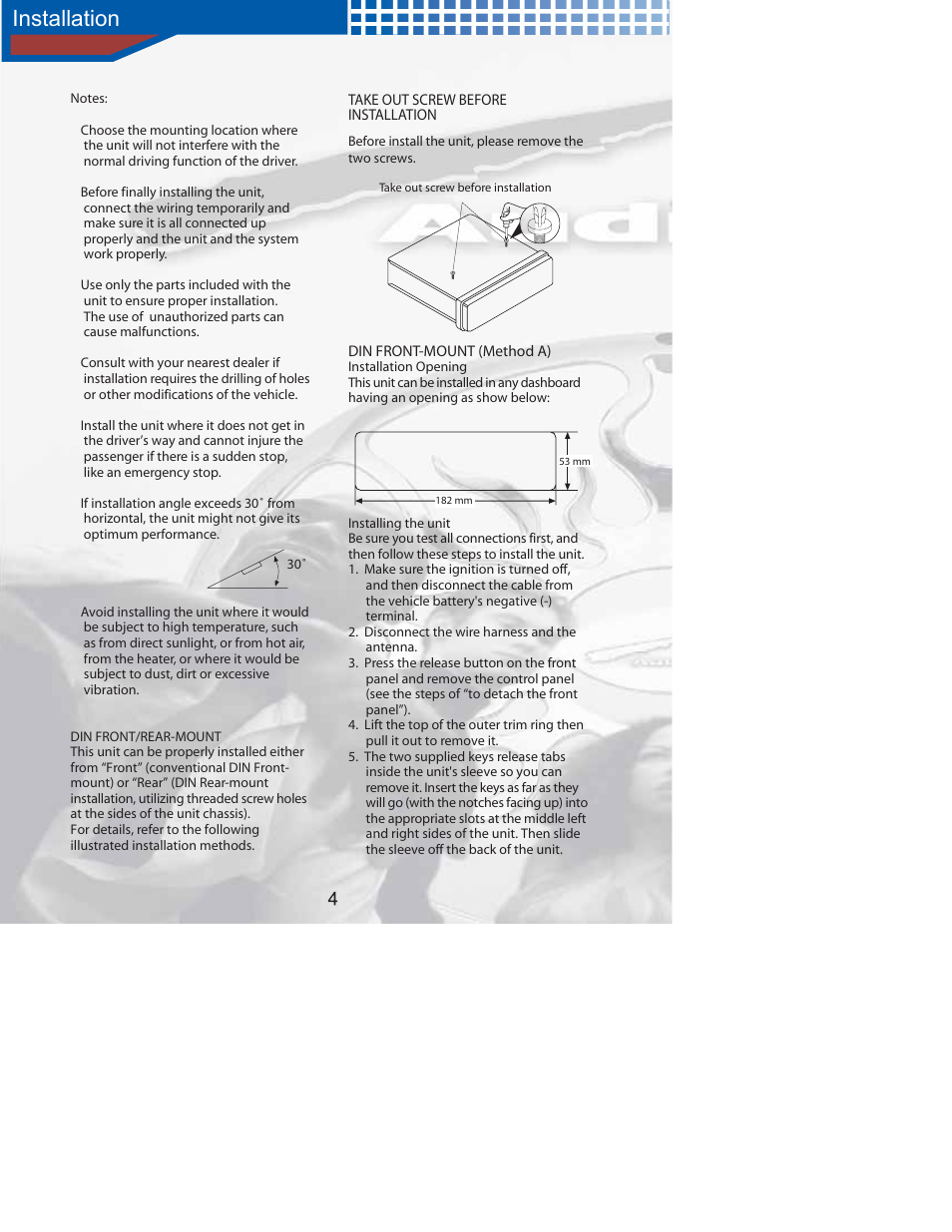 AudioBahn Audiobah XM Ready A1100N User Manual | Page 6 / 24