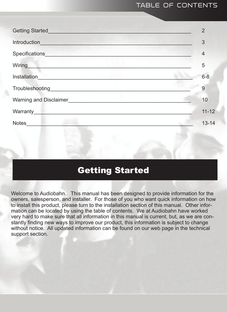 Getting started | AudioBahn AT61J User Manual | Page 3 / 16