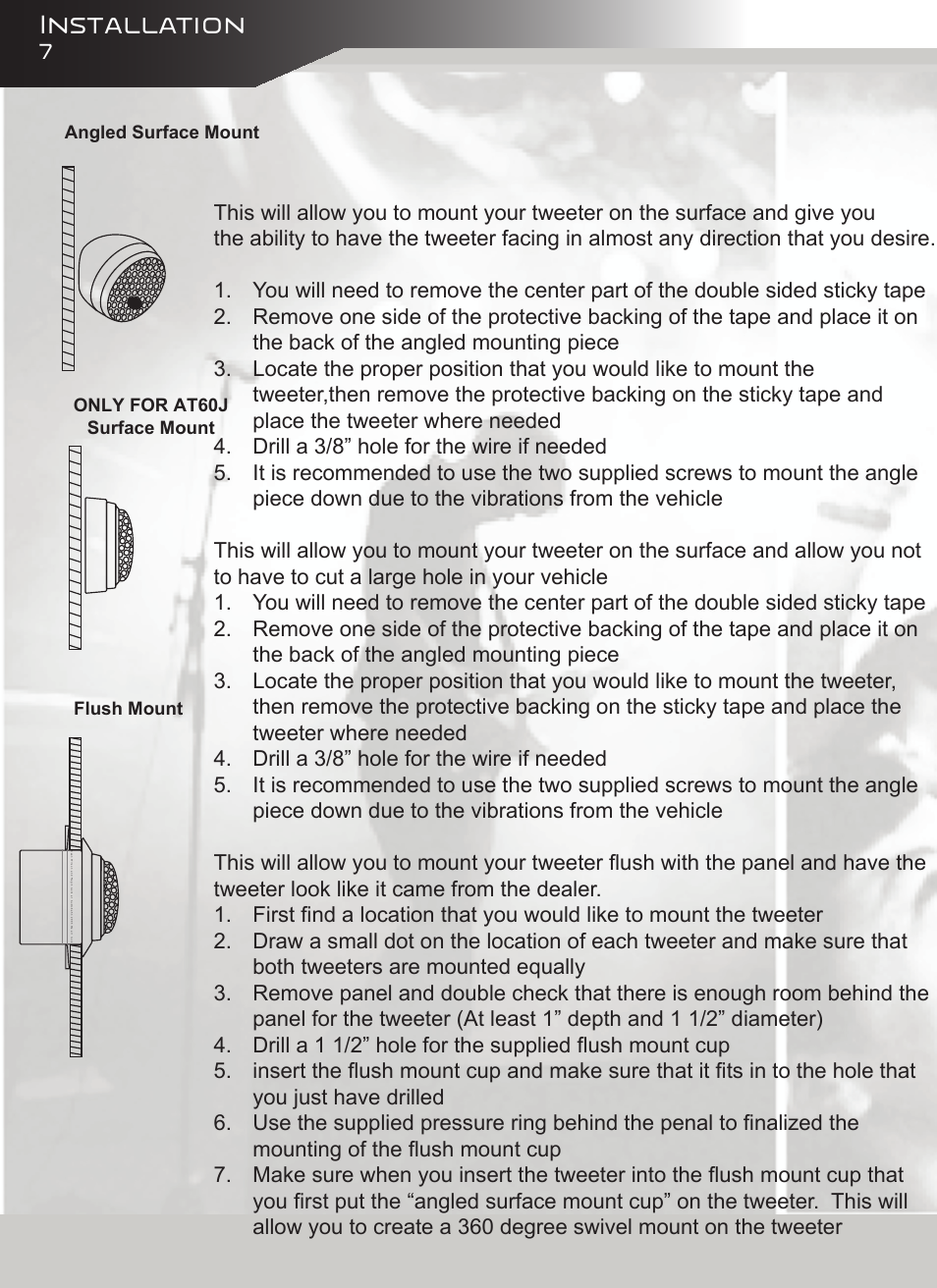 Installation | AudioBahn AT61J User Manual | Page 8 / 16