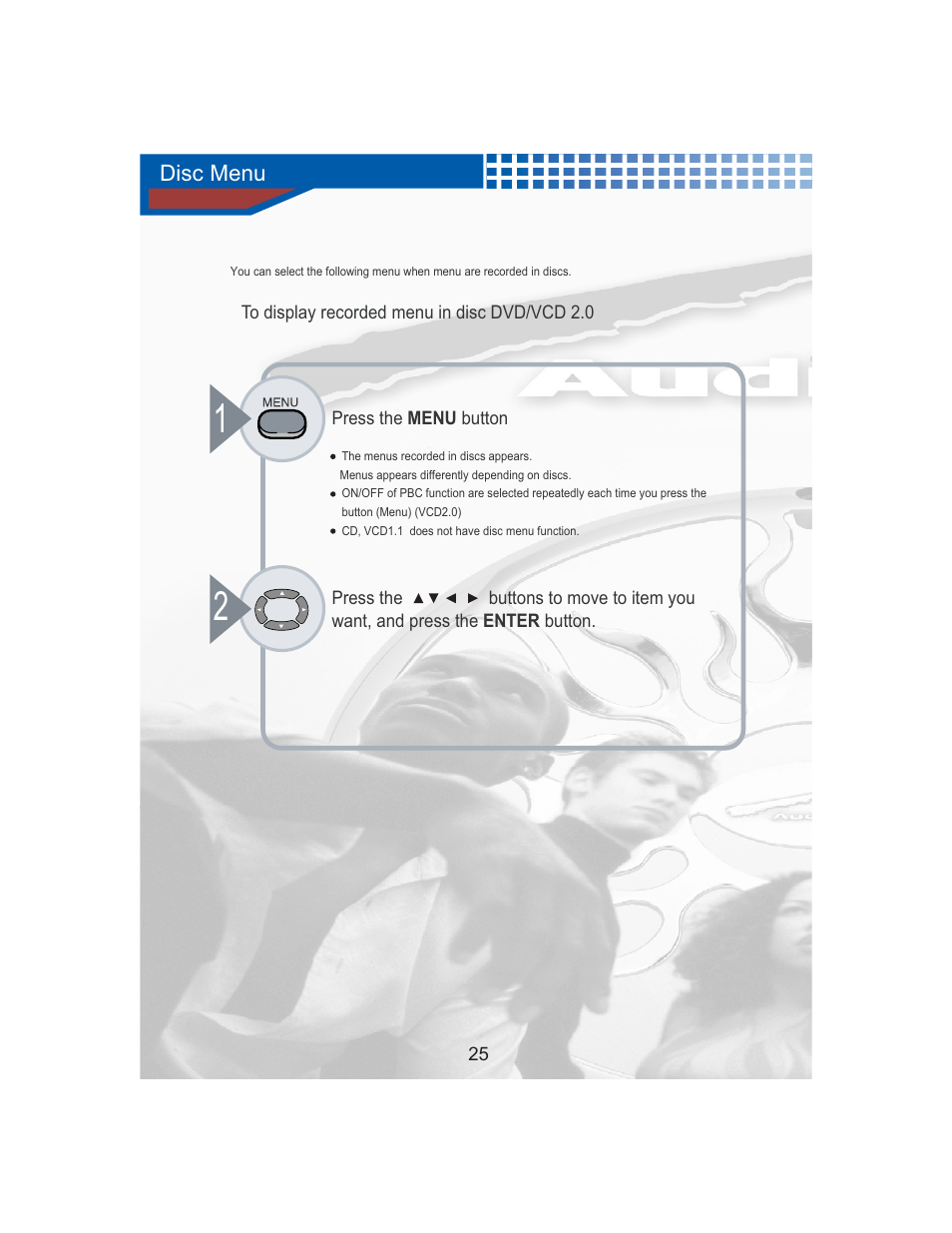 AudioBahn Universal Mount DVD Player AVDVD1P User Manual | Page 26 / 54