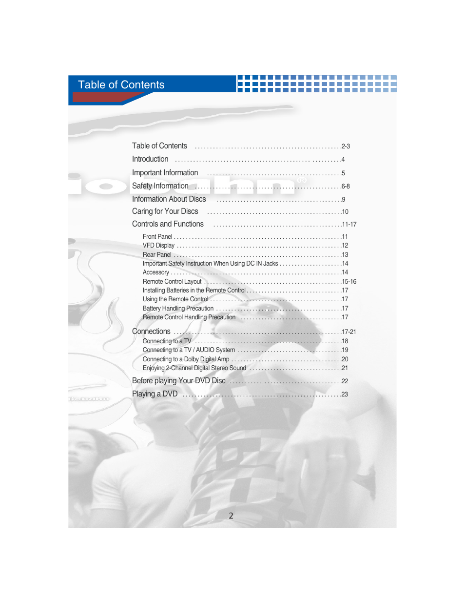 AudioBahn Universal Mount DVD Player AVDVD1P User Manual | Page 3 / 54
