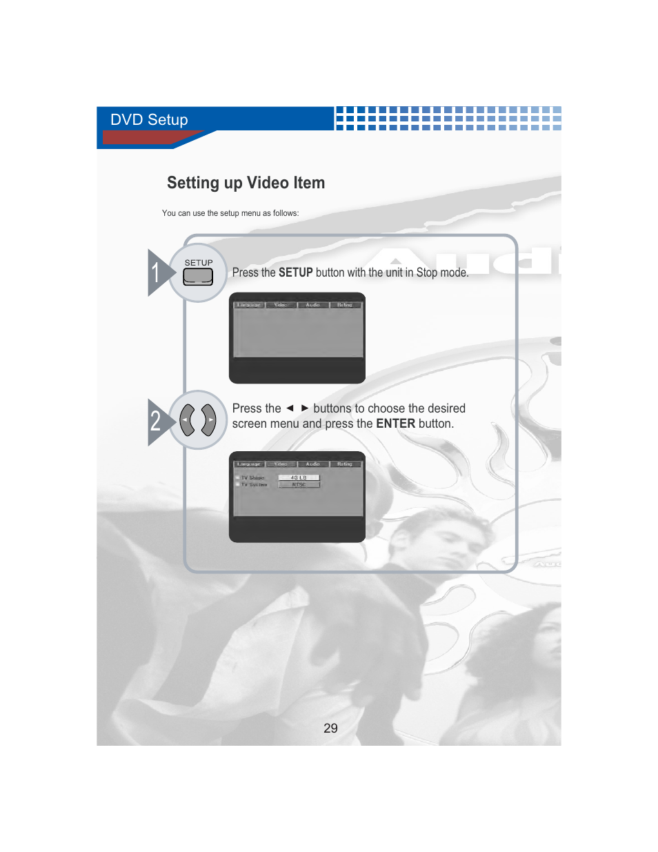 AudioBahn Universal Mount DVD Player AVDVD1P User Manual | Page 30 / 54