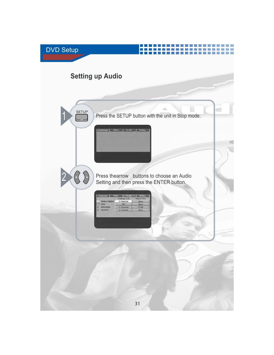 AudioBahn Universal Mount DVD Player AVDVD1P User Manual | Page 32 / 54