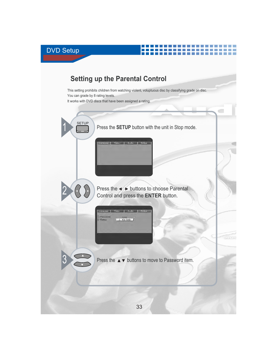 AudioBahn Universal Mount DVD Player AVDVD1P User Manual | Page 34 / 54