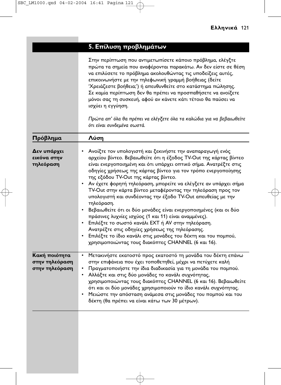 Philips Wireless PC-TV-Verbindung User Manual | Page 122 / 127