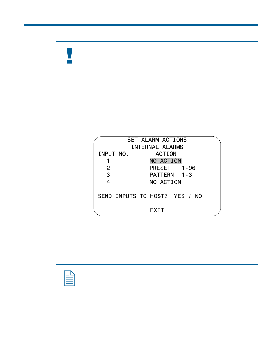 Configuring alarm actions, Configuring alarm actions –3 | American Dynamics RAS916WLS User Manual | Page 35 / 124