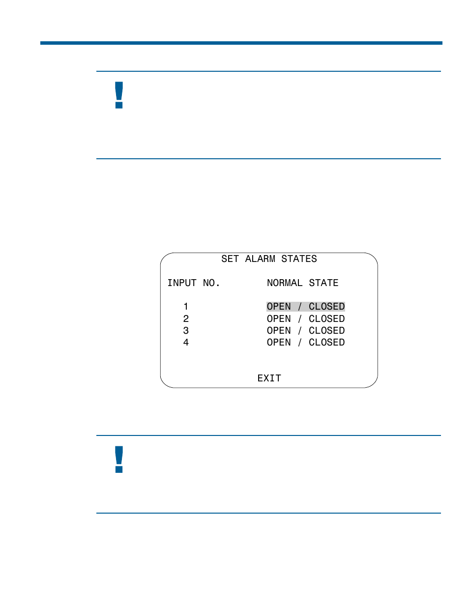 Configuring normal input states for alarms, Configuring normal input states for alarms –5 | American Dynamics RAS916WLS User Manual | Page 37 / 124