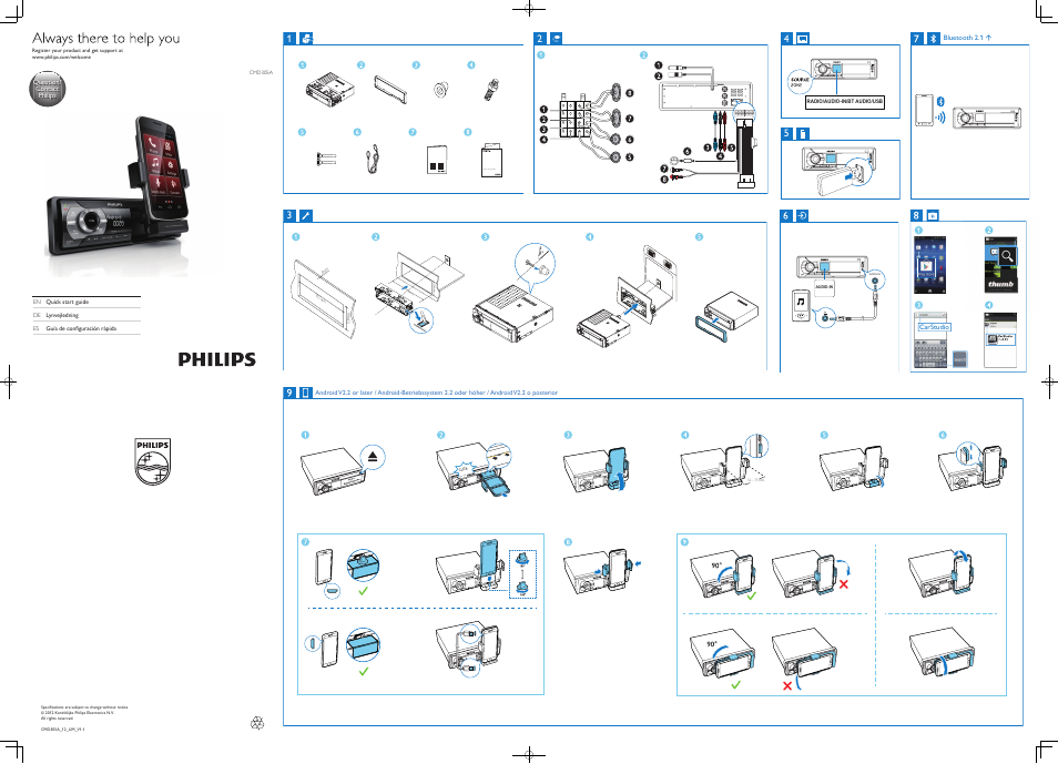 Philips CarStudio Medien-Dockingsystem für das Auto User Manual | 2 pages