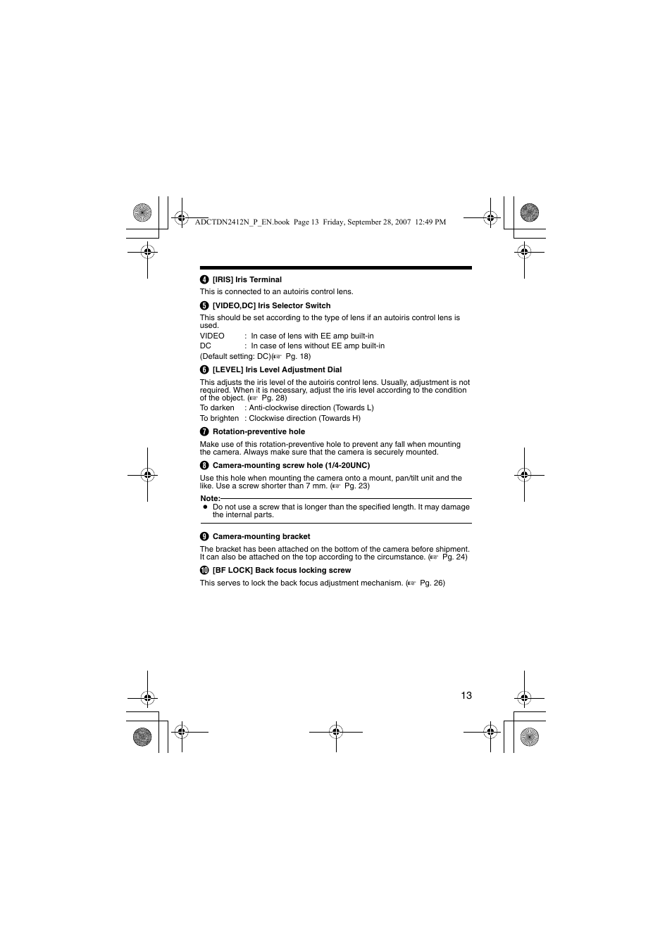 American Dynamics ADCTDN0230P User Manual | Page 13 / 60