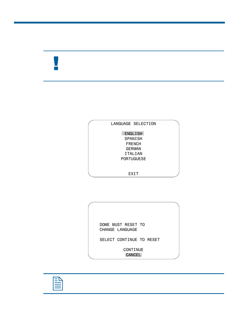 Selecting a language for dome messages and prompts | American Dynamics RAS917WLS-1 User Manual | Page 70 / 130