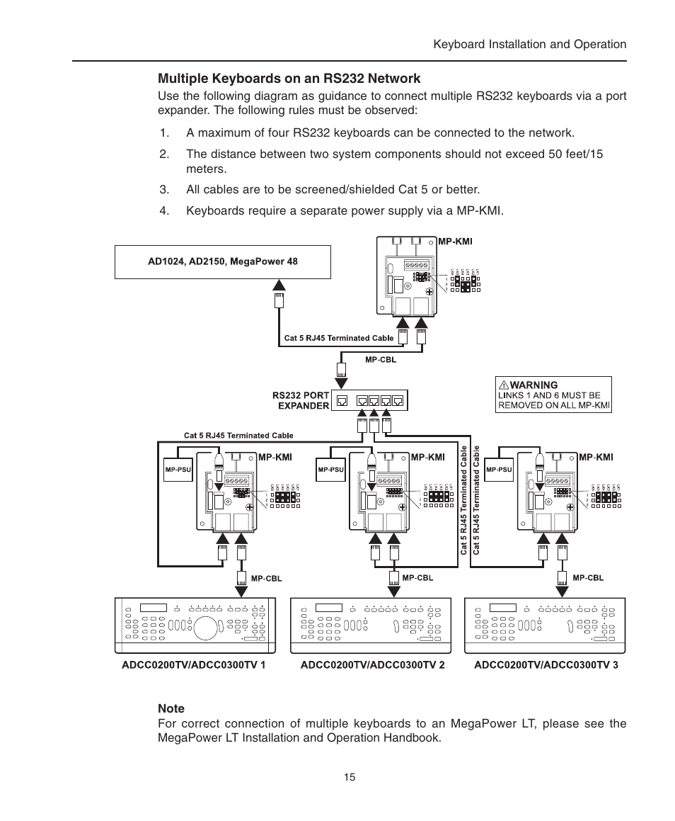 Multiple keyboards on an rs232 network | American Dynamics ControlCenter ADCC0200 User Manual | Page 23 / 56