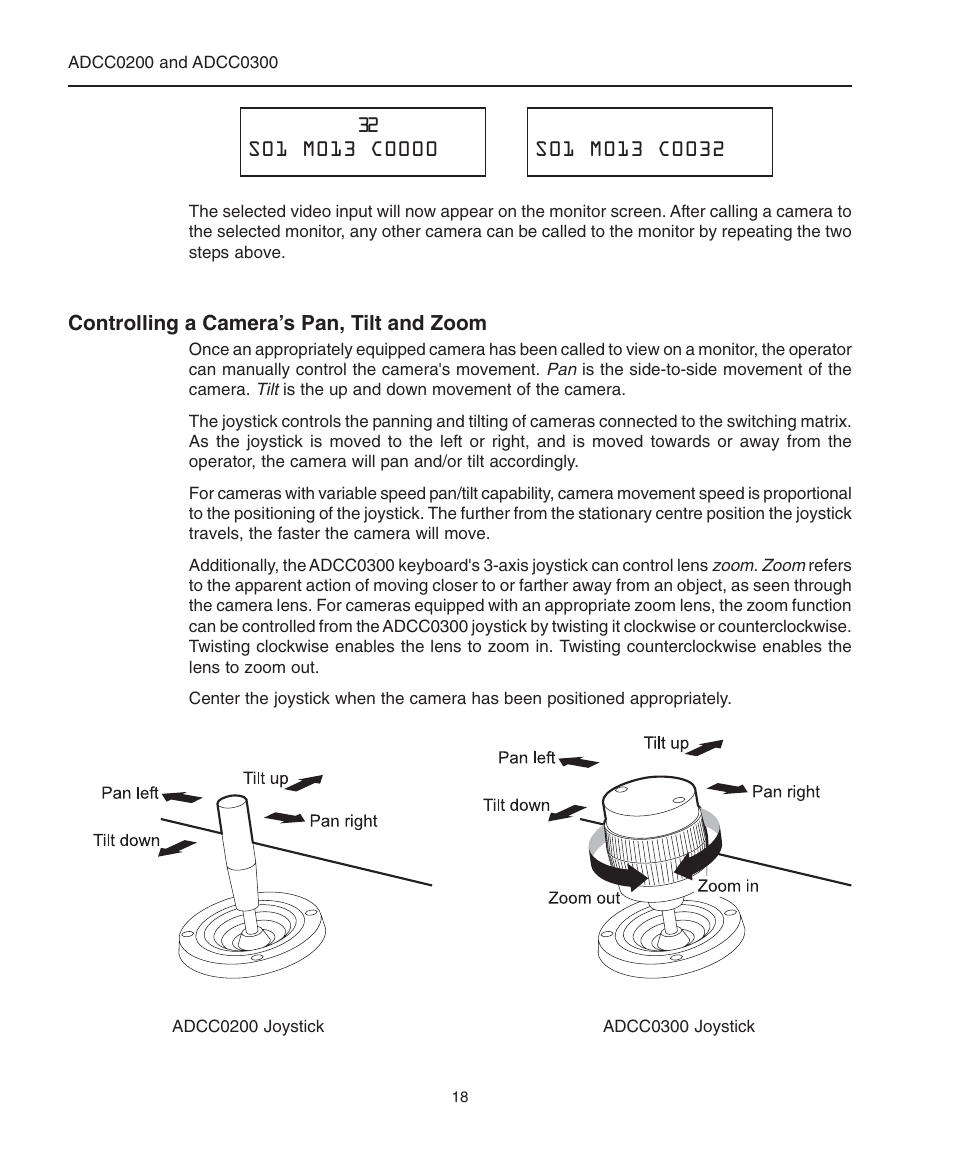 Controlling a camera's pan, tilt and zoom, Pan, tilt and zoom, Controlling a camera’s pan, tilt and zoom | American Dynamics ControlCenter ADCC0200 User Manual | Page 26 / 56