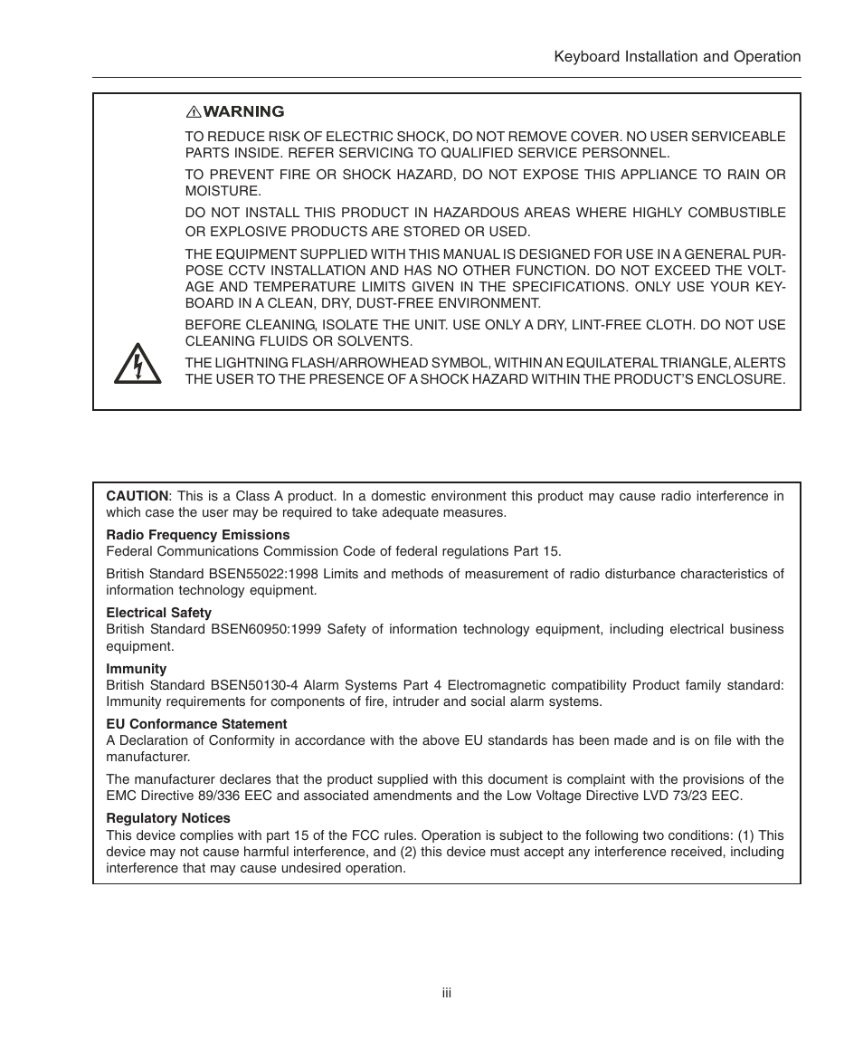American Dynamics ControlCenter ADCC0200 User Manual | Page 3 / 56