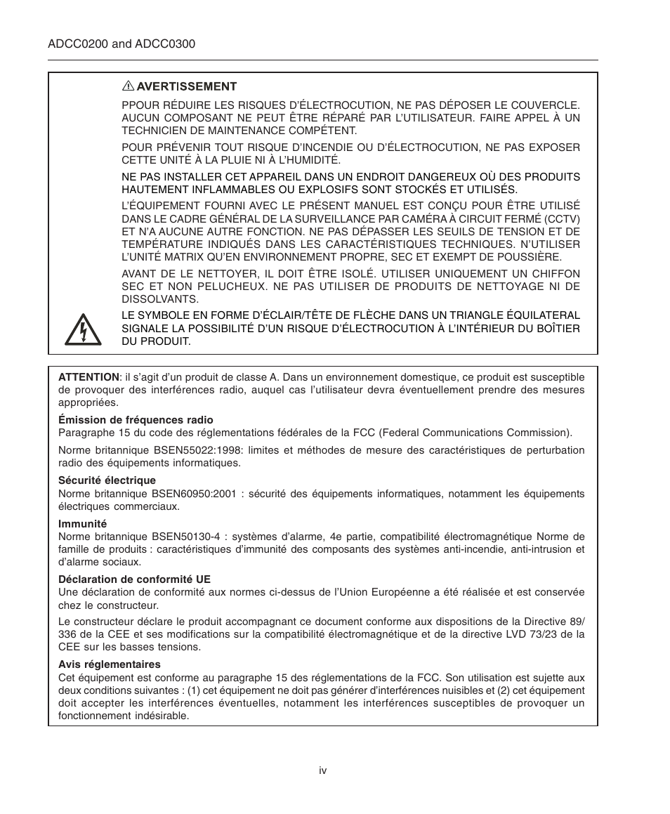American Dynamics ControlCenter ADCC0200 User Manual | Page 4 / 56