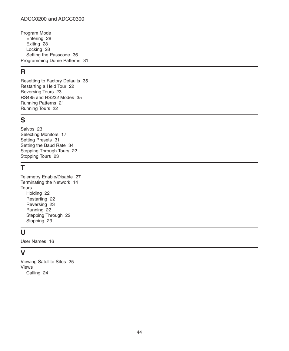 Program mode, Tours, Views | American Dynamics ControlCenter ADCC0200 User Manual | Page 52 / 56