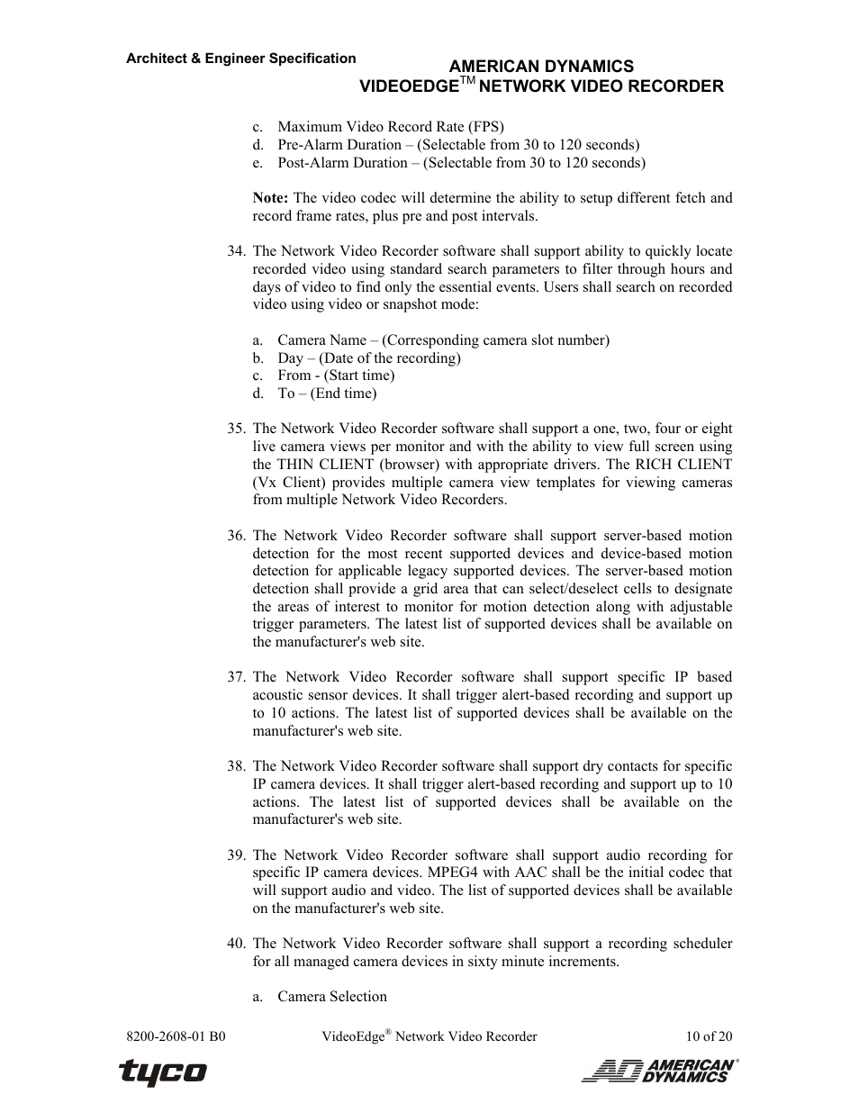 American Dynamics VideoEdge ADNSNVR-CL1 User Manual | Page 10 / 20