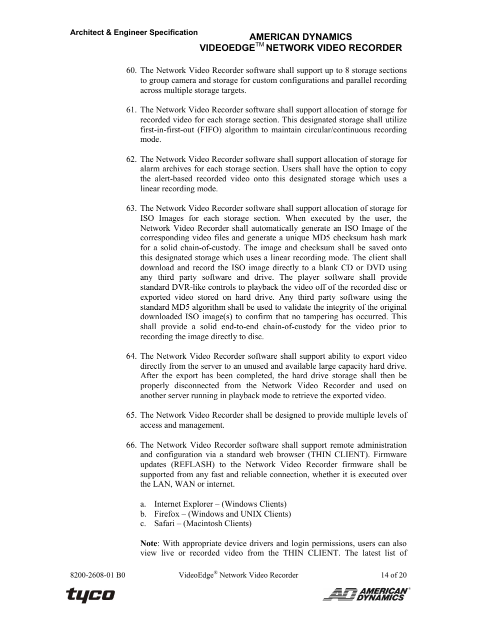 American Dynamics VideoEdge ADNSNVR-CL1 User Manual | Page 14 / 20