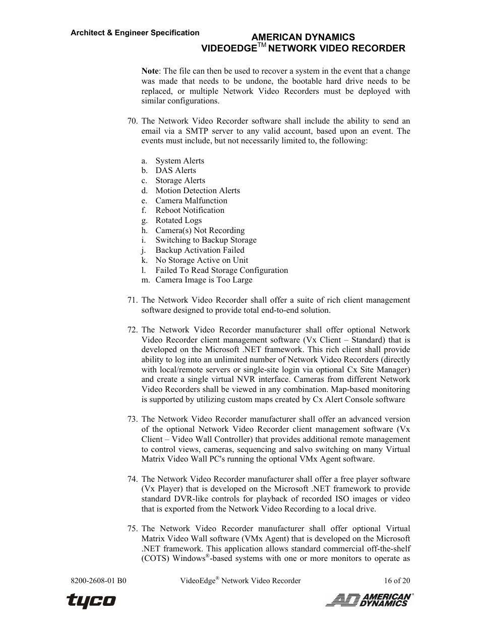 American Dynamics VideoEdge ADNSNVR-CL1 User Manual | Page 16 / 20